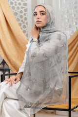 Flory Linen Scarf with Border