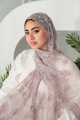 Flowery Linen Scarf
