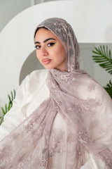 Flowery Linen Scarf