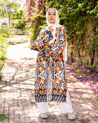 Mandarin Satin Cardigan