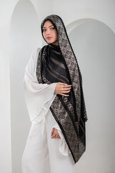 Golden Eclipse Linen Scarf