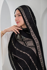 Mystic Noir Linen Scarf