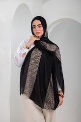 Noir Charm Linen Scarf