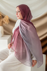 Marron Gradient Organza Scarf