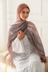 Gradient Crinkle Satin Scarf