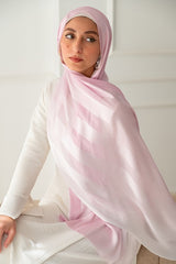 Gradient Crinkle Satin Scarf