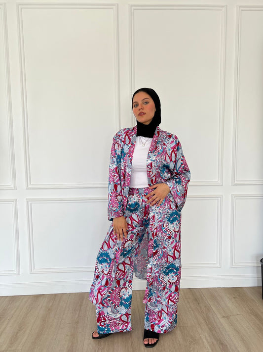 Blossoms Satin Set