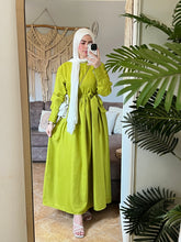 Linen Dress with Ribbon
