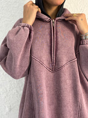 Washed Hoodie Abaya