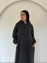 Washed Hoodie Abaya