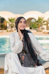 Luna Printed Chiffon Scarf