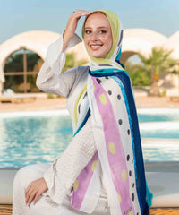 Ocean Printed Chiffon Scarf