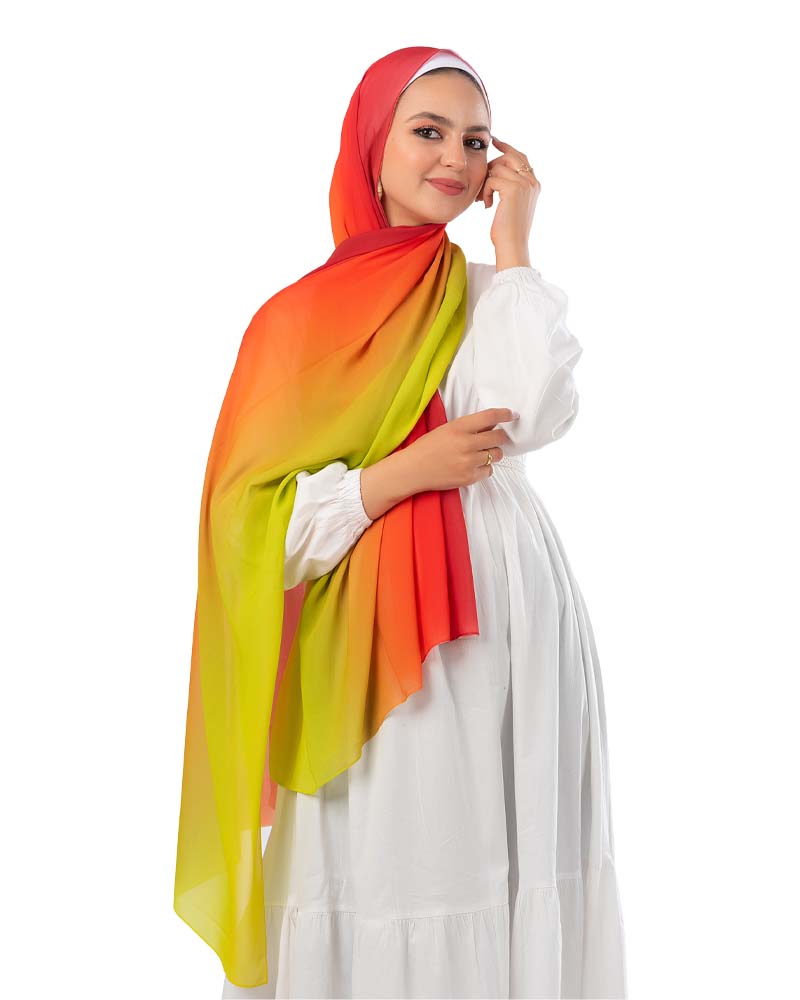 Gradient Chiffon Scarf