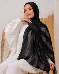 Satin chiffon scarf