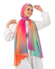 Gradient Chiffon Scarf