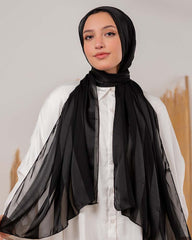 Satin chiffon scarf