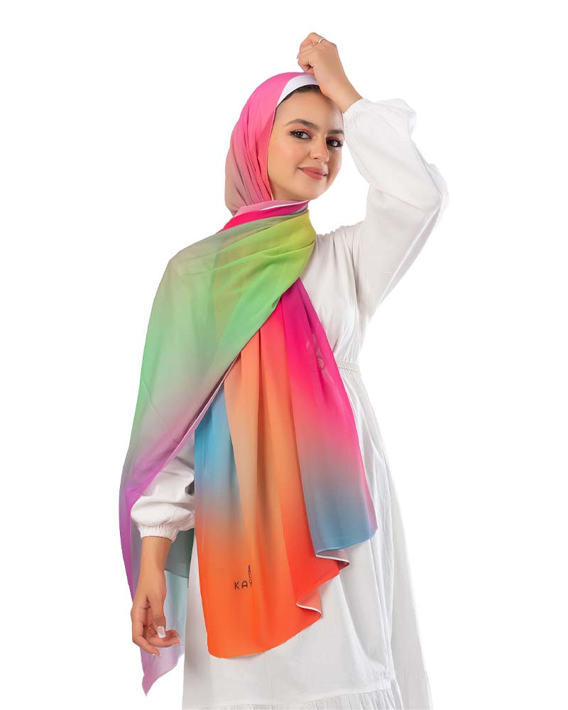 Gradient Chiffon Scarf