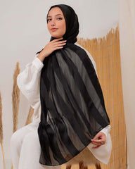 Satin chiffon scarf