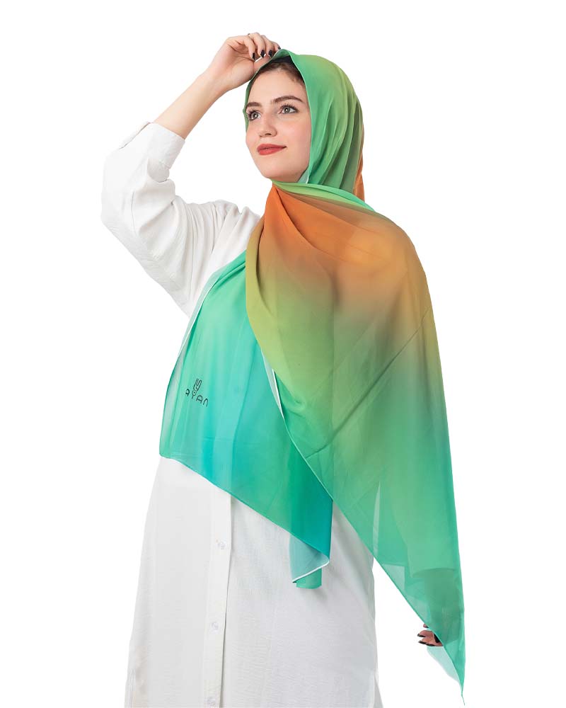 Gradient Chiffon Scarf