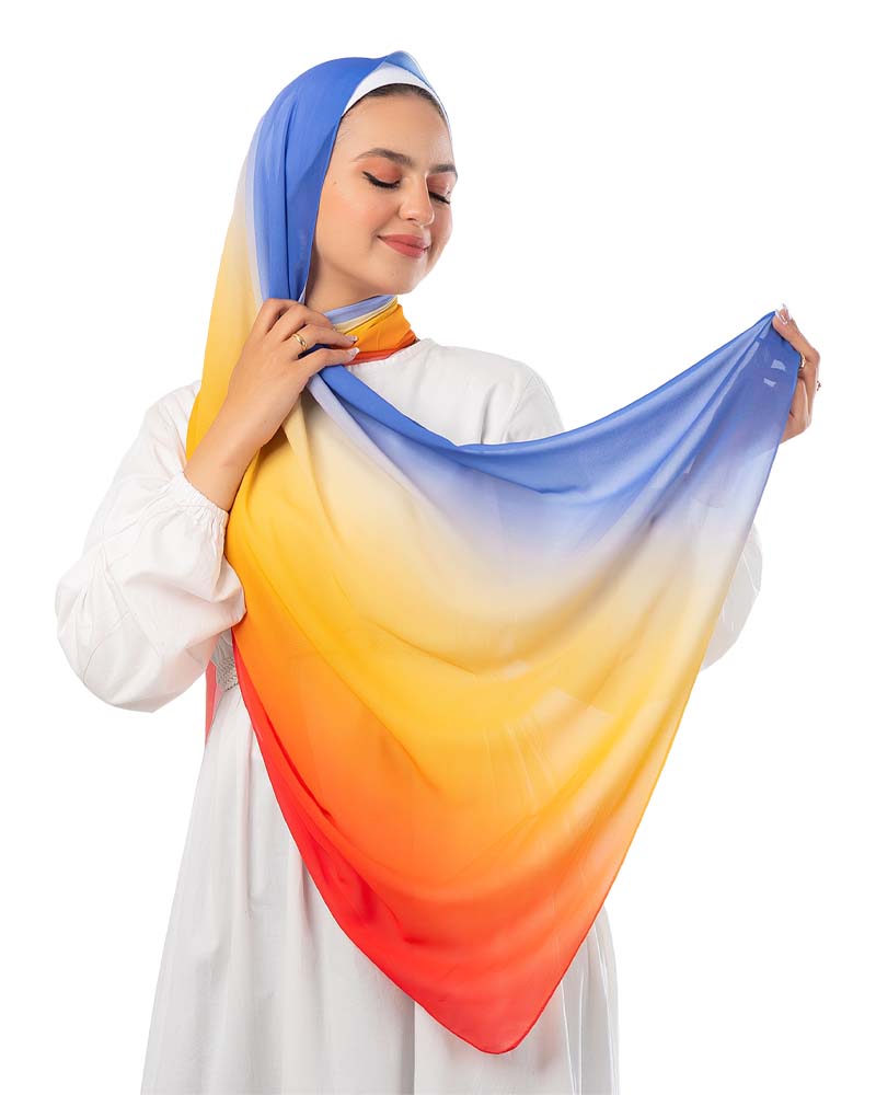 Gradient Chiffon Scarf