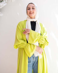 One button linen dress