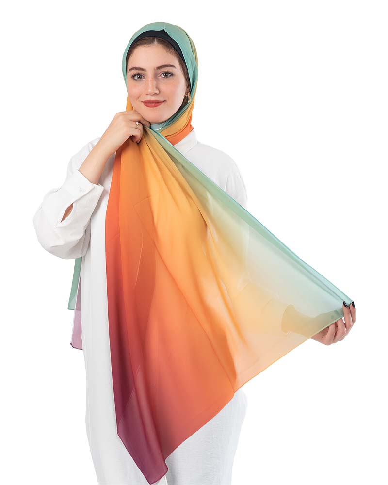 Gradient Chiffon Scarf