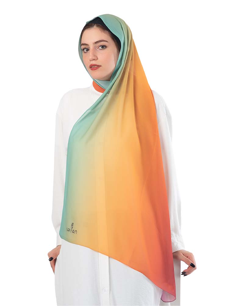 Gradient Chiffon Scarf