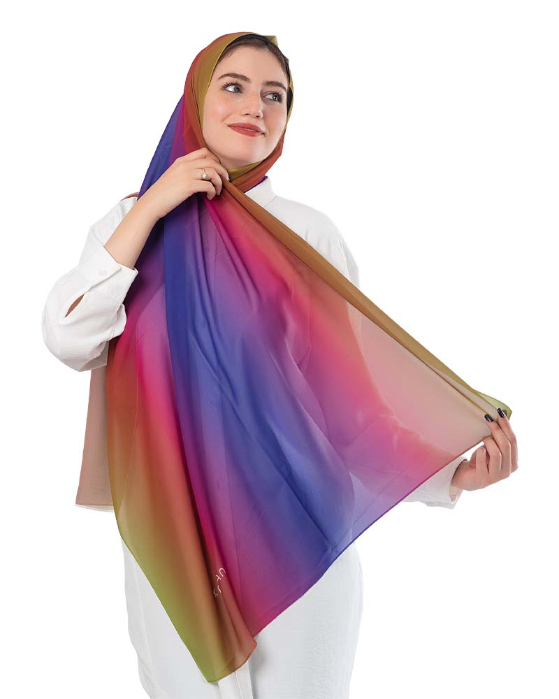 Gradient Chiffon Scarf