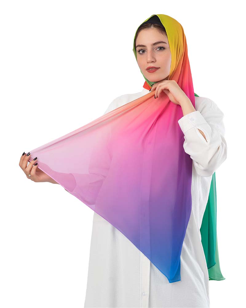 Gradient Chiffon Scarf