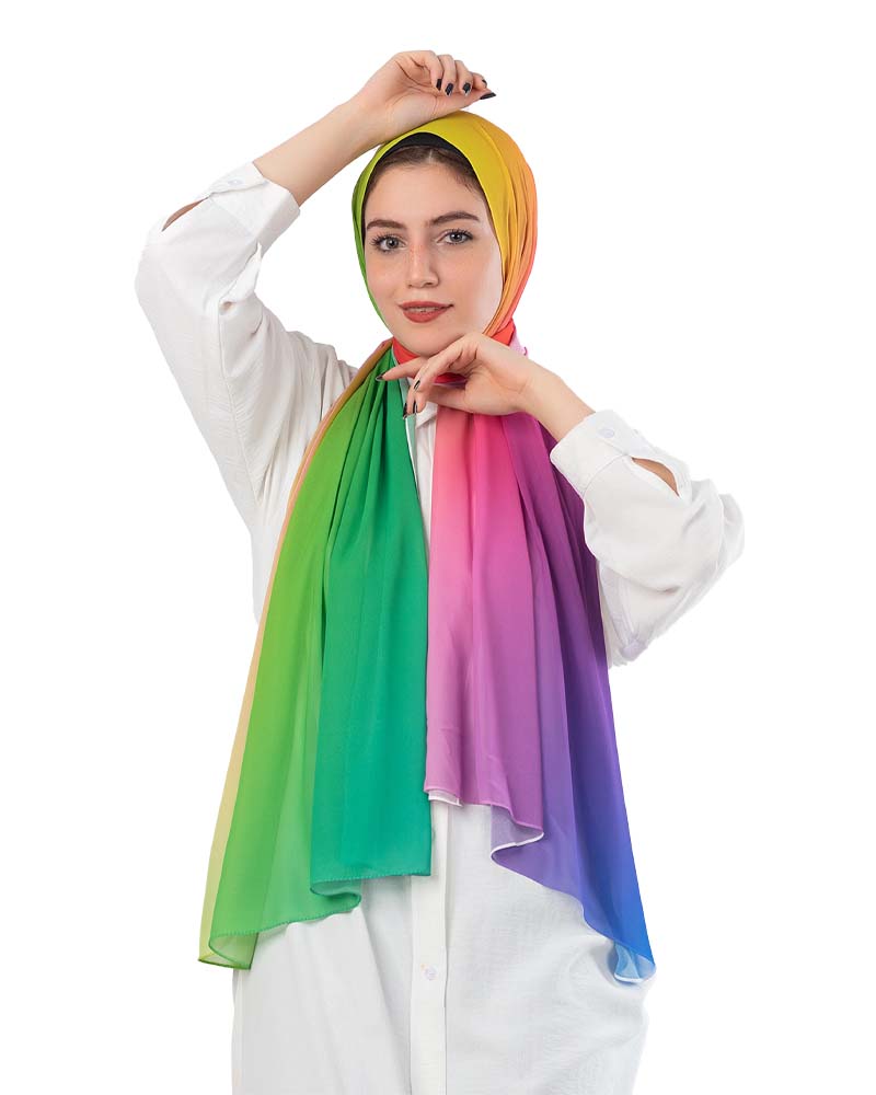 Gradient Chiffon Scarf