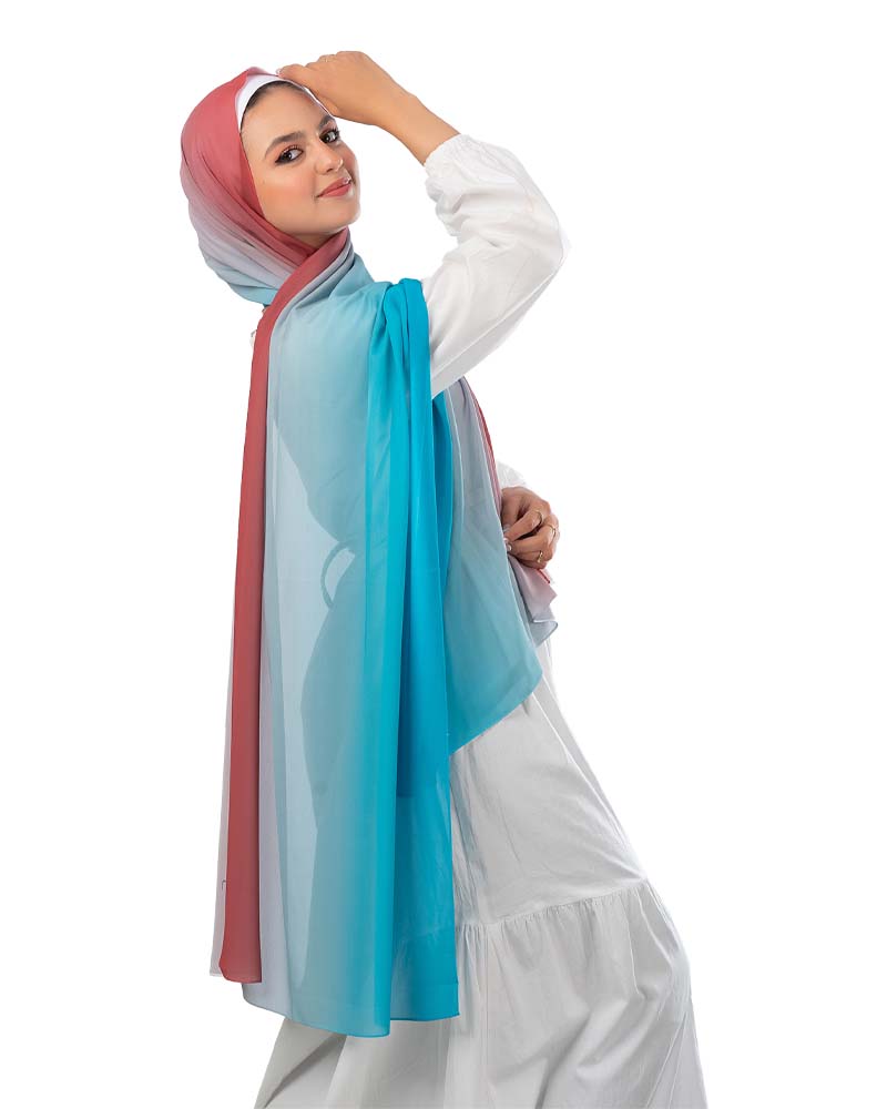 Gradient Chiffon Scarf