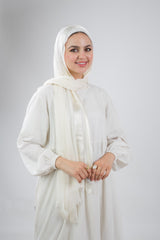 Linen Chiffon Scarf - Off White