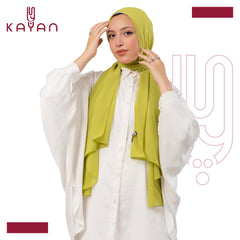 Chiffon Plain Scarf - Lime