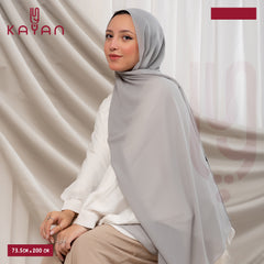 Long Plain Chiffon - Grey