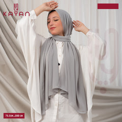 Long Plain Chiffon - Grey