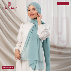 Long Plain Chiffon - Seafoam Blue