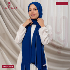 Long Plain Chiffon - Navy