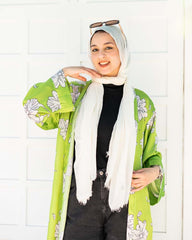 Lime Satin Cardigan