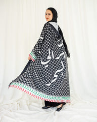 Black Palestinian Kaftan