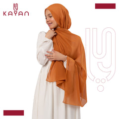 Chiffon Plain Scarf - Bronze