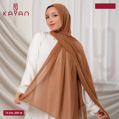 Long Plain Chiffon - Camel