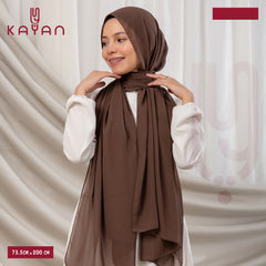 Long Plain Chiffon - Chocolate Brown