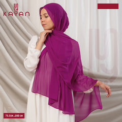 Long Plain Chiffon - Purple