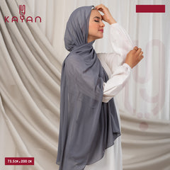 Long Plain Chiffon - Dark Grey