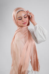 Linen Chiffon Scarf - Light Simon