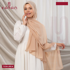 Long Plain Chiffon - Beige