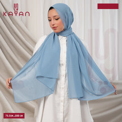 Long Plain Chiffon - Sky Blue