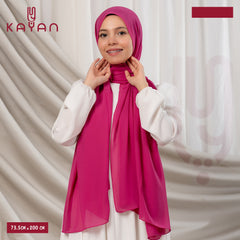 Long Plain Chiffon - Fuchsia