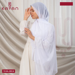 Long Plain Chiffon - White