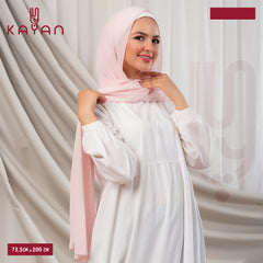 Long Plain Chiffon - Pastel Pink